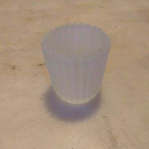 Small frosted candle holder